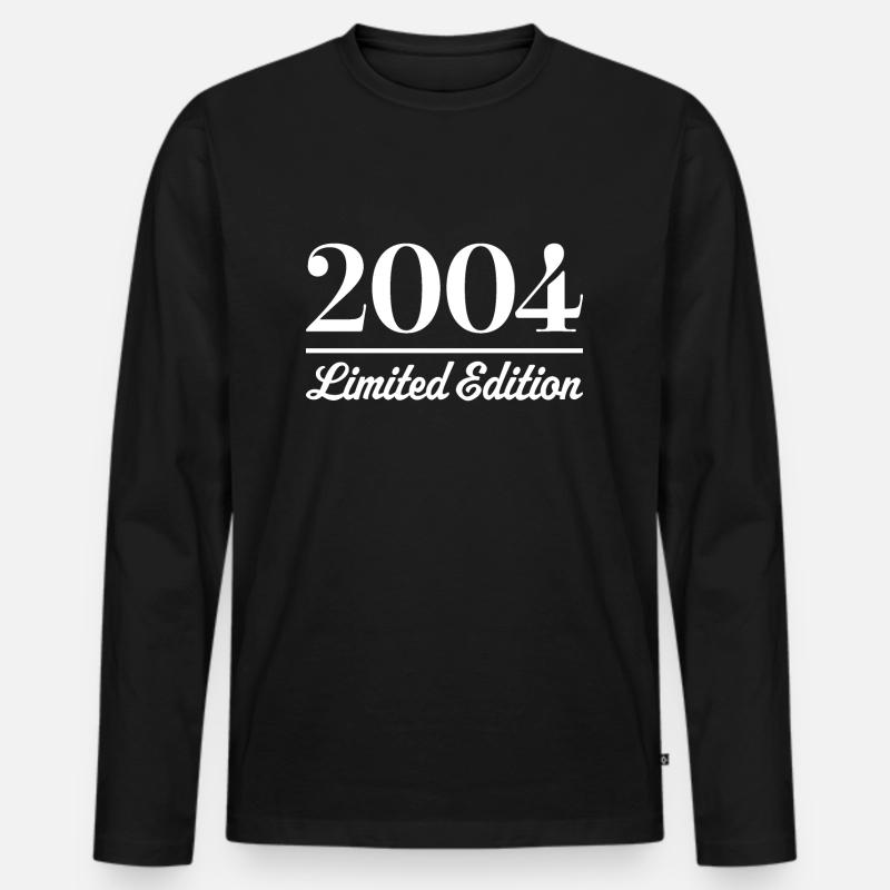 2004 Limited Edition - Männer Premium Bio Langarmshirt - Schwarz