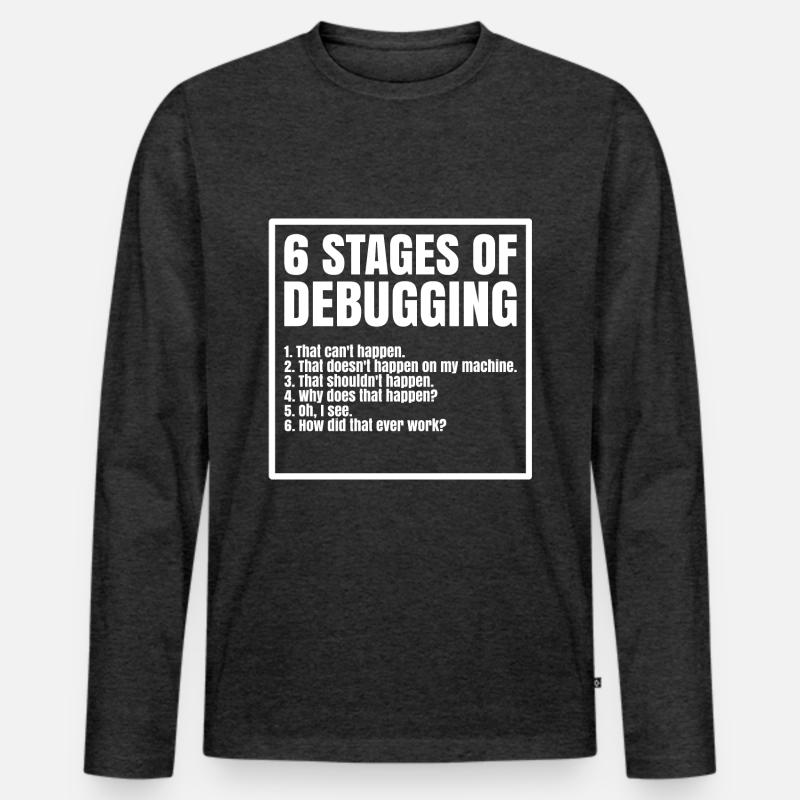 Codeur informatique Coder C++ Html T-shirt manches longues Premium bio Homme