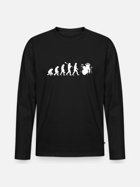 Drum évolution - T-shirt manches longues Premium bio Homme - noir