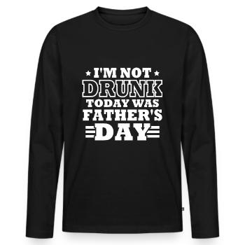 Daddy Humor Gift for Father's Day - Men's Premium Organic Long Sleeve Shirt - black - Front - Nico (187cm)
