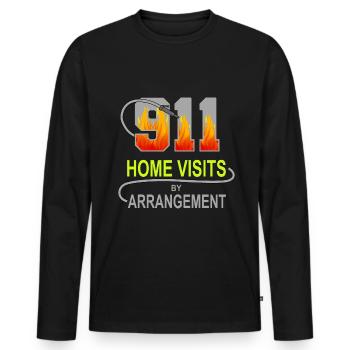 Feuerwehrmann Feuerwehr Motiv für Feuerwehrleute - Männer Premium Bio Langarmshirt - Schwarz - Vorne - Nico (187cm)