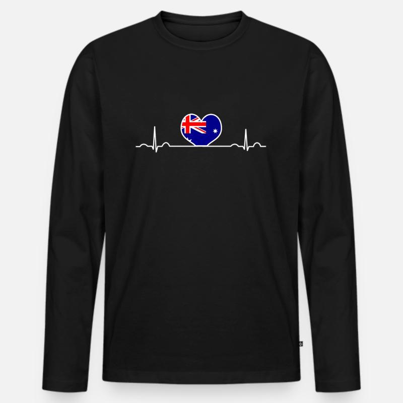 Australien Canberra - Männer Premium Bio Langarmshirt - Schwarz