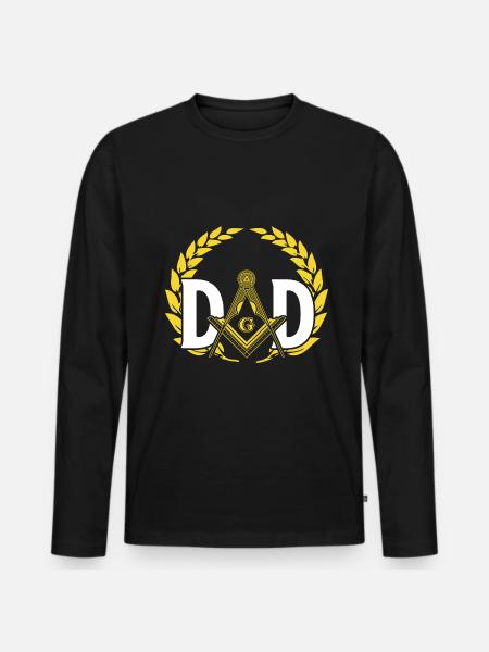Masonic Freemasonry Fraternal - Männer Premium Bio Langarmshirt - Schwarz