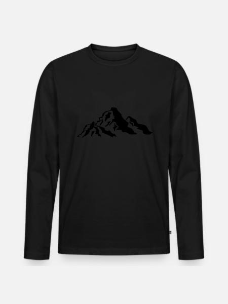 Mountain Icon - T-shirt manches longues Premium bio Homme - noir