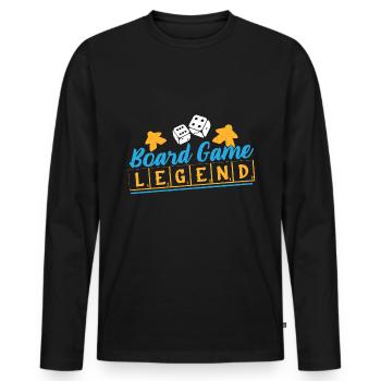 Brettspiel Nerd Geschenke Board Games - Männer Premium Bio Langarmshirt - Schwarz - Vorne - Nico (187cm)