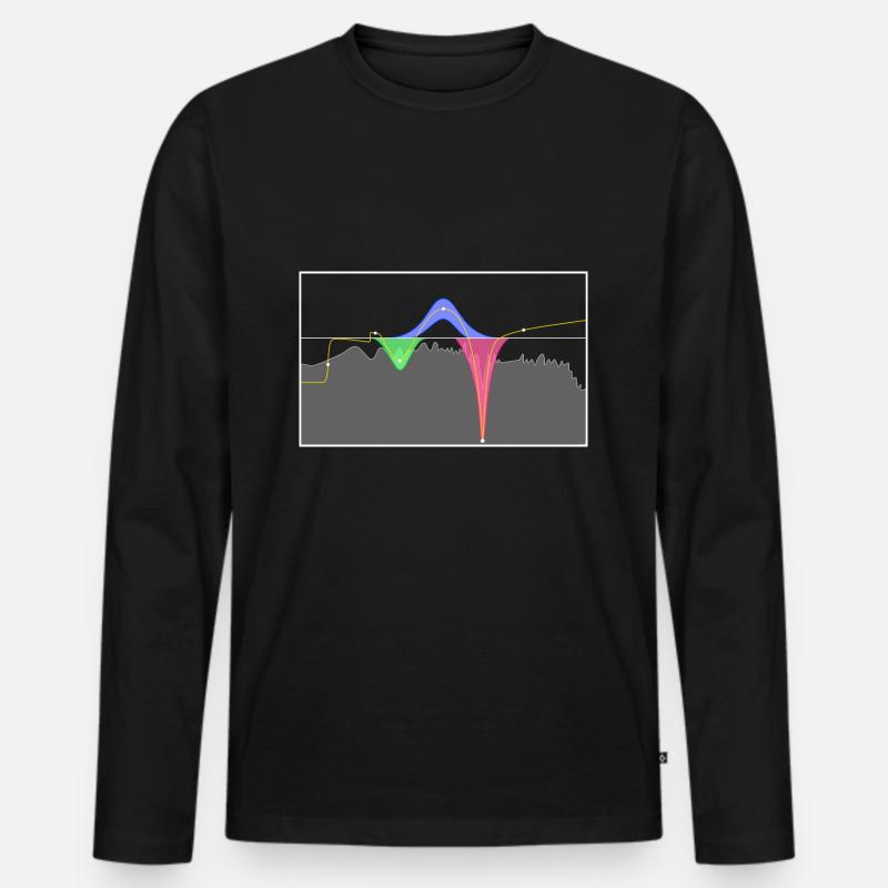 EQ EQUALIZER STUDIO PRODUCER - Männer Premium Bio Langarmshirt - Schwarz