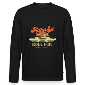 RPG épique et Gamer Fantasy - Ultime - T-shirt manches longues Premium bio Homme - noir - Devant - Nico (187cm)