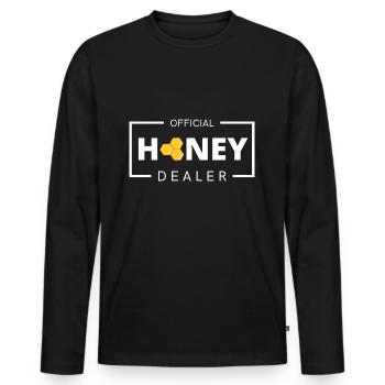 Abeilles miel Apiculture bonheur abeille Apiculteur - T-shirt manches longues Premium bio Homme - noir - Devant - Nico (187cm)