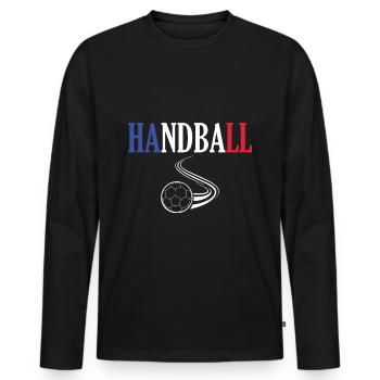 Handball player Handball handball fan - Men's Premium Organic Long Sleeve Shirt - black - Front - Nico (187cm)