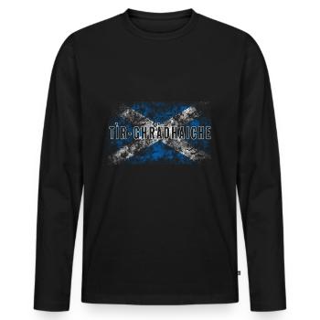 Schottischer Patriot Schottisch Gälisch - Männer Premium Bio Langarmshirt - Schwarz - Vorne - Nico (187cm)