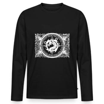 Dragon DM Meister der RPG-Spiele - Männer Premium Bio Langarmshirt - Schwarz - Vorne - Nico (187cm)
