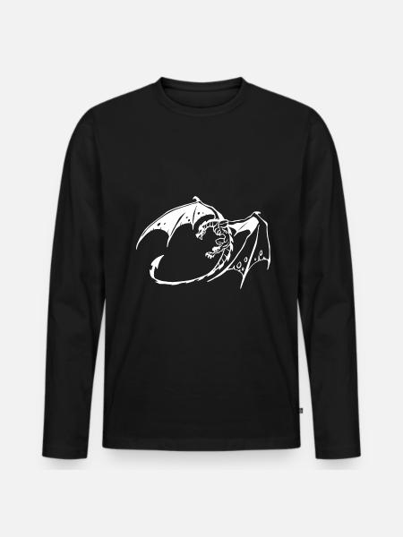 Dragon - Men's Premium Organic Long Sleeve Shirt - black