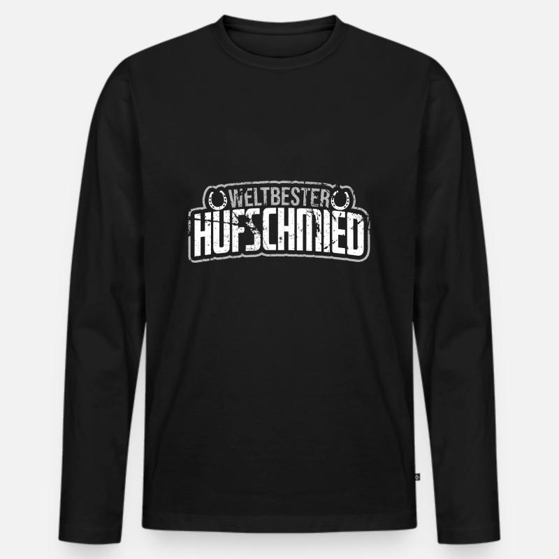 Hufschmied - Männer Premium Bio Langarmshirt - Schwarz
