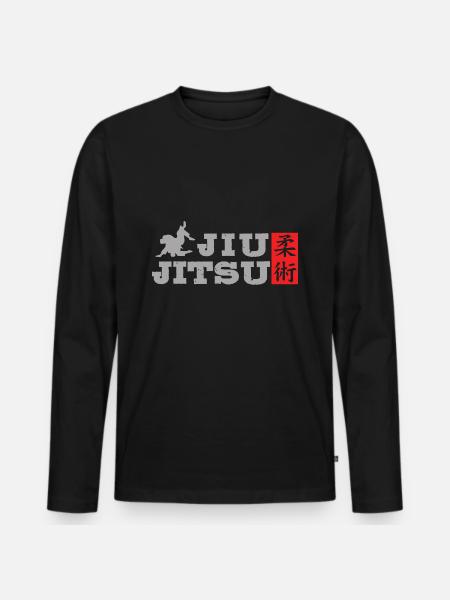 Jiu Jitsu - Männer Premium Bio Langarmshirt - Schwarz