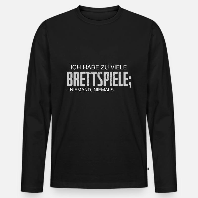 Brettspiele Brettspiel Spieleabend - Männer Premium Bio Langarmshirt - Schwarz