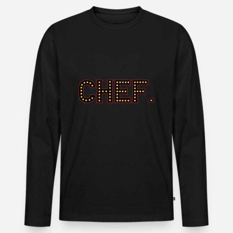 Chef | Farben änderbar - Männer Premium Bio Langarmshirt - Schwarz