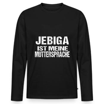 Jebiga Jugo Betrugo Jugoslawien Brate Geschenk - Männer Premium Bio Langarmshirt - Schwarz - Vorne - Nico (187cm)