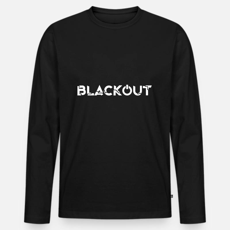 Blackout - Männer Premium Bio Langarmshirt - Schwarz