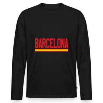 Discover the beauty of Spanish - Men's Premium Organic Long Sleeve Shirt - black - Front - Nico (187cm)