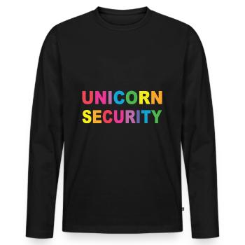unicorn funny design women - Männer Premium Bio Langarmshirt - Schwarz - Vorne - Nico (187cm)