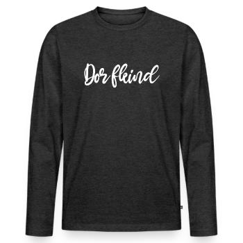 dorfkinder - Männer Premium Bio Langarmshirt - Anthrazit meliert - Vorne - Nico (187cm)