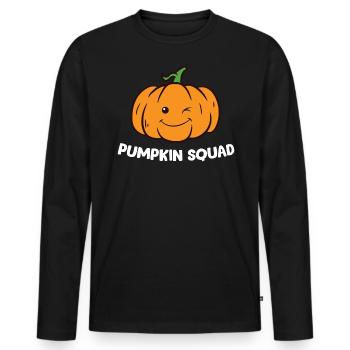 Pumpkin - Pumpkin Squad - Men's Premium Organic Long Sleeve Shirt - black - Front - Nico (187cm)