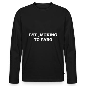Bye, Déménagement à Faro - T-shirt manches longues Premium bio Homme - noir - Devant - Nico (187cm)
