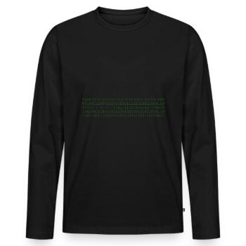 ALGEBRA LOVER GRAPHIC - Männer Premium Bio Langarmshirt - Schwarz - Vorne - Nico (187cm)