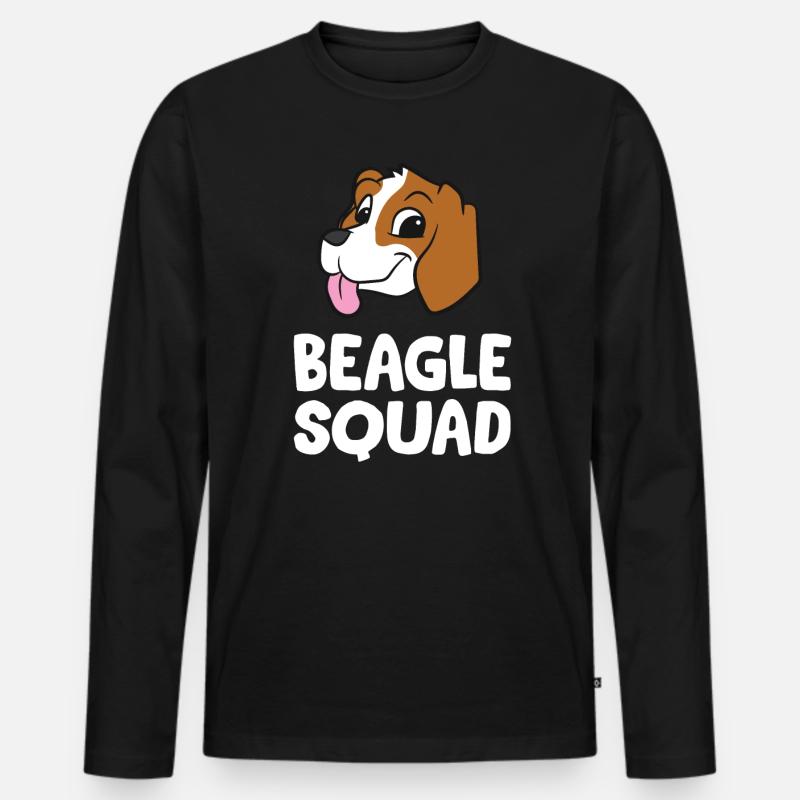 Beagle - Beagle Squad - Männer Premium Bio Langarmshirt - Schwarz