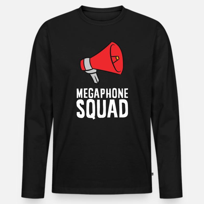 Megafon / Megaphon - Megaphone Squad - Männer Premium Bio Langarmshirt - Schwarz