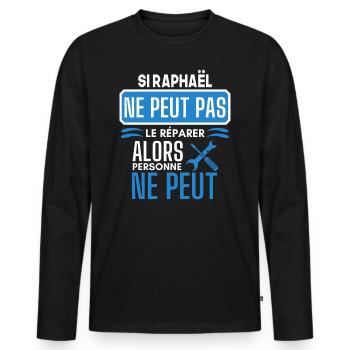 Meilleur de la galaxie PLONGEUR - T-shirt manches longues Premium bio Homme - noir - Devant - Nico (187cm)