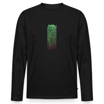 Swift Predator: Raptor - Men's Premium Organic Long Sleeve Shirt - black - Front - Nico (187cm)