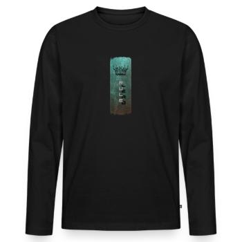 Rule and its Shadow - Design with Crown - Men's Premium Organic Long Sleeve Shirt - black - Front - Nico (187cm)
