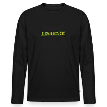 Résilience : relever les défis - T-shirt manches longues Premium bio Homme - noir - Devant - Nico (187cm)