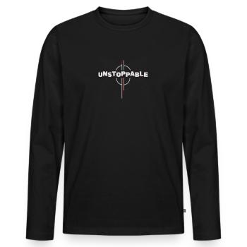 Une volonté imparable : exploiter votre force intérieure - T-shirt manches longues Premium bio Homme - noir - Devant - Nico (187cm)