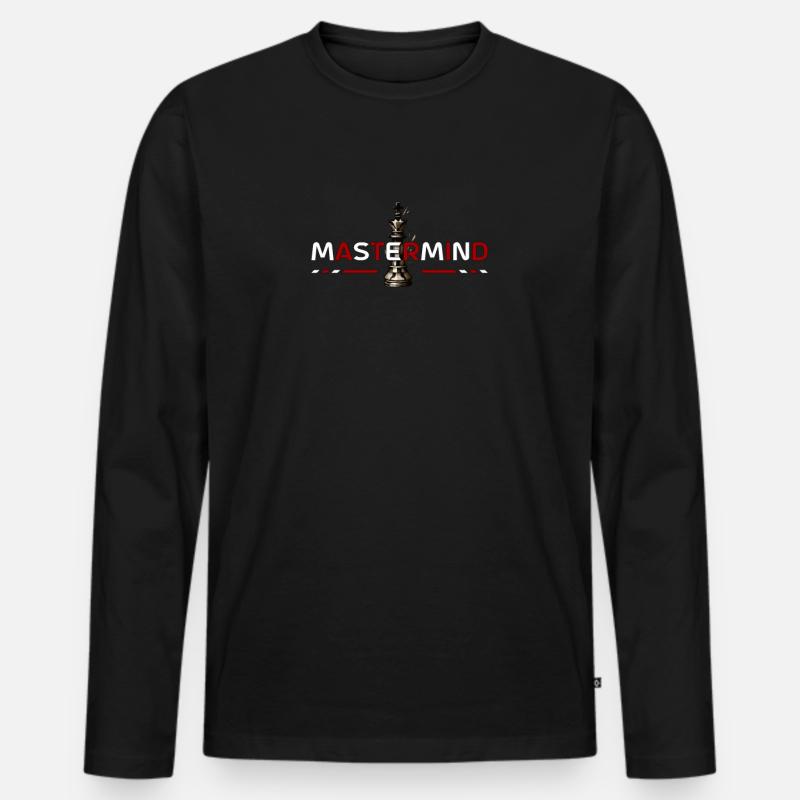 Mastermind bewegt sich - Männer Premium Bio Langarmshirt - Schwarz