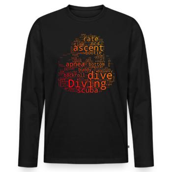 Scuba Diver Scuba Diver Scuba Diving - Men's Premium Organic Long Sleeve Shirt - black - Front - Nico (187cm)