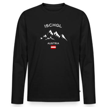 Station de ski d’Ischgl, Alpes autrichiennes - T-shirt manches longues Premium bio Homme - noir - Devant - Nico (187cm)