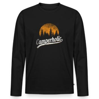 Wohnmobil - Männer Premium Bio Langarmshirt - Schwarz - Vorne - Nico (187cm)