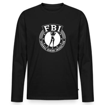 Inspecteur fédéral de bikini - T-shirt manches longues Premium bio Homme - noir - Devant - Nico (187cm)