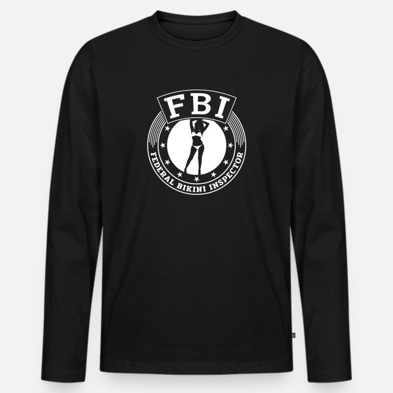 Federal Bikini Inspector - Men's Premium Organic Long Sleeve Shirt - black