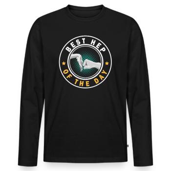 Weltbester Heilerziehungspfleger Pfleger HEP - Männer Premium Bio Langarmshirt - Schwarz - Vorne - Nico (187cm)