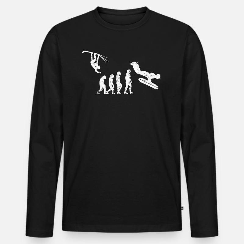 Airboarding Airboard Air Boarding evolution Design - Männer Premium Bio Langarmshirt - Schwarz