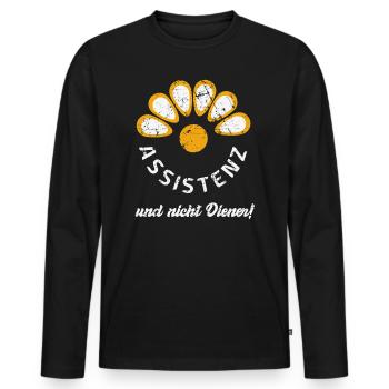 Social Work Assistance Curative Education Nurse - Men's Premium Organic Long Sleeve Shirt - black - Front - Nico (187cm)