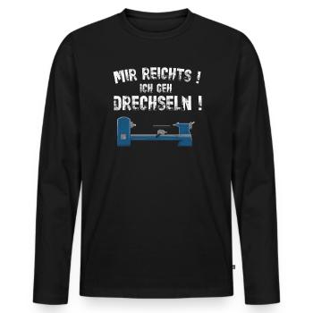 Tourneurs Drechselbank Drechsel - T-shirt manches longues Premium bio Homme - noir - Devant - Nico (187cm)