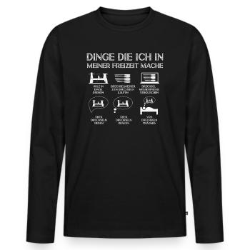 Turner Turners Turning Bench Turner - T-shirt manches longues Premium bio Homme - noir - Devant - Nico (187cm)