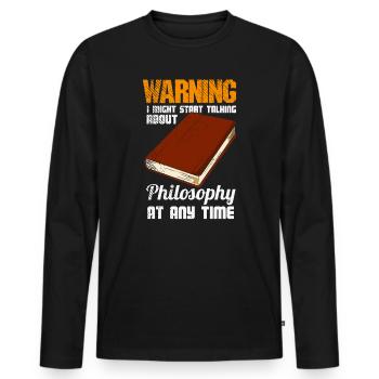 Philosophy Thinker Freethinker Philosopher - Men's Premium Organic Long Sleeve Shirt - black - Front - Nico (187cm)