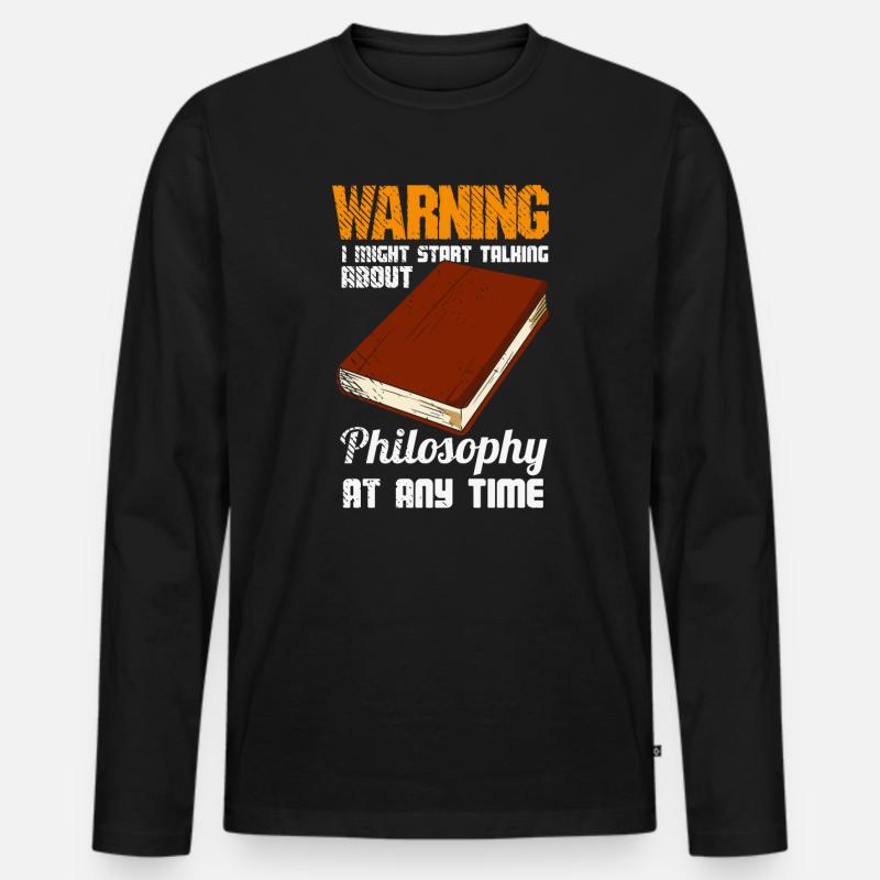 Philosophy Thinker Freethinker Philosopher - Men's Premium Organic Long Sleeve Shirt - black