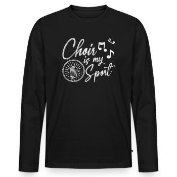 Singing Sport Musical Choir Rehearsals Show - Men's Premium Organic Long Sleeve Shirt - black - Front - Nico (187cm)