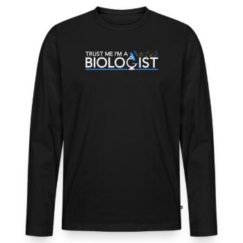 Biologiste Biologiste Biologie Microbiologiste Biochimie - T-shirt manches longues Premium bio Homme - noir - Devant - Nico (187cm)